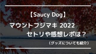 サウシードッグのマウントフジマキ2022セトリや感想レポは?グッズも紹介!